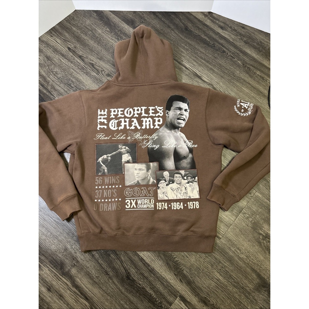Muhammad Ali Shoe Palace People's Champ Hoodie Brown Men's MD